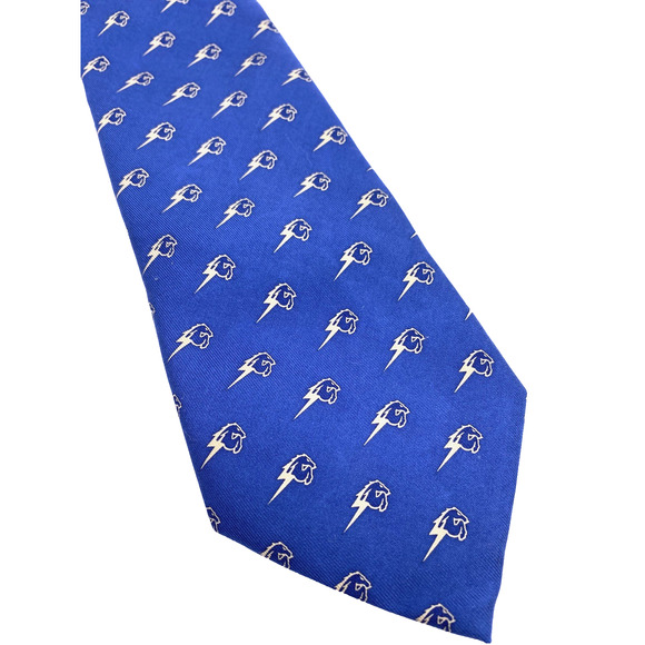 Vineyard Vines Heritage Hall Oklahoma Custom Tie Blue Horse NEW Silk USA Made - Picture 1 of 9